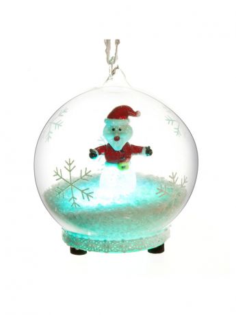 Сувениры Glory Design Шар с LED подсветкой "Дед Мороз" диаметр 10 см