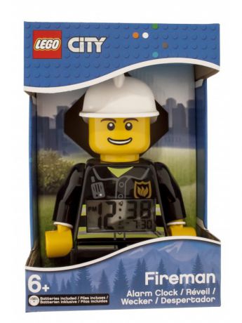 Часы настольные Lego. Будильник LEGO Nexo Knights, минифигура Fireman 2016