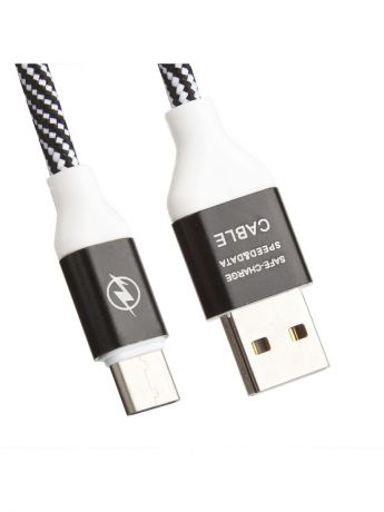 Кабели Liberty Project Кабель USB "LP" USB Type-C "Волны" (черный/белый/европакет)