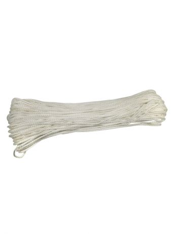 Веревки бельевые Оранжевый Слоник Шнур вязано-плетеный с сердечником ПП 3мм универсальный 50м белый