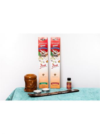 Парфюм для дома Индокитай Ароматический набор: аромапалочки, подставка, аромалампа, 2 свечи, аромамасло.