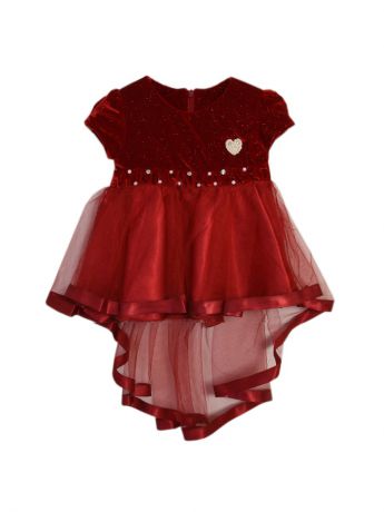 Платья ASILGUC Платье для девочек нарядное (юбка-многоуровневая) на подкладке с короткими рукавами.
