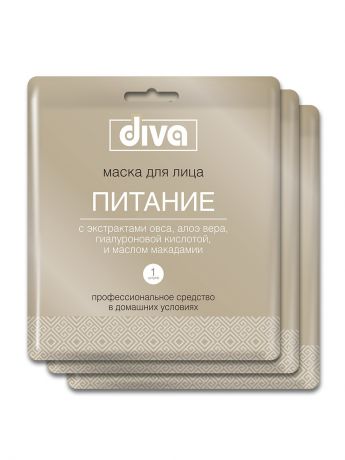Тканевые маски и патчи DIVА Набор маски для лица Diva Питание