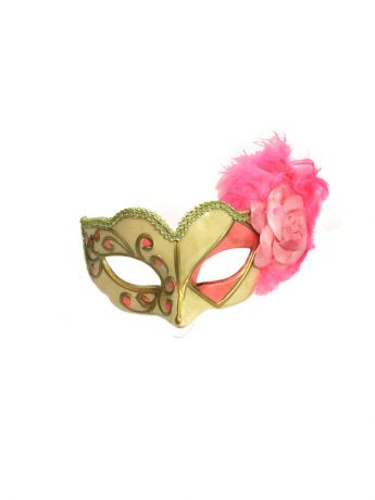 Карнавальные маски Aroma-Garden Маска/лицо "Абстракция+перья бежево-розовый