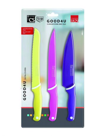 Ножи кухонные CS-Kochsysteme Набор ножей серии GOOD4U, 3 предмета, Koch Systeme