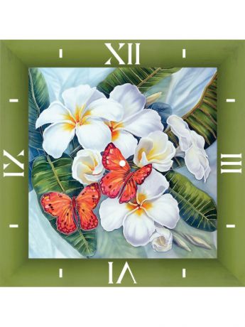 Наборы для поделок Color KIT Бабочки и магнолии - алмазные часы