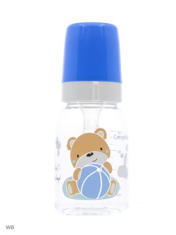 Бутылочки для кормления Canpol babies Бутылочка тритановая (BPA 0%) с сил. соской, 120 мл. 3+ Sweet fun, цвет: голубой