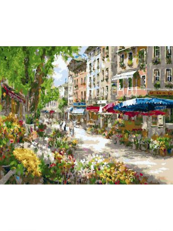 Наборы для рисования Цветной Картины по номерам Парижский цветочный рынок