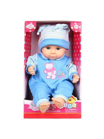 Куклы ИГРУША Кукла-пупс (16 см.), (на бат),  в одежде, мягконабивное тело