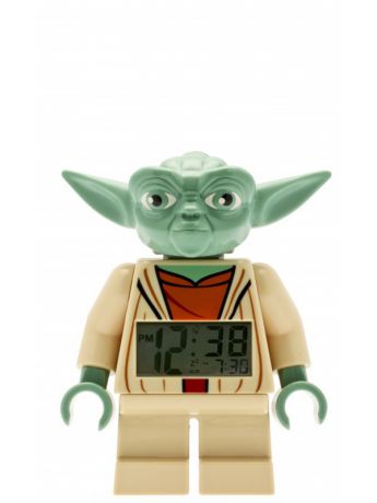 Часы настольные Lego. Будильник LEGO Star Wars, минифигура Yoda