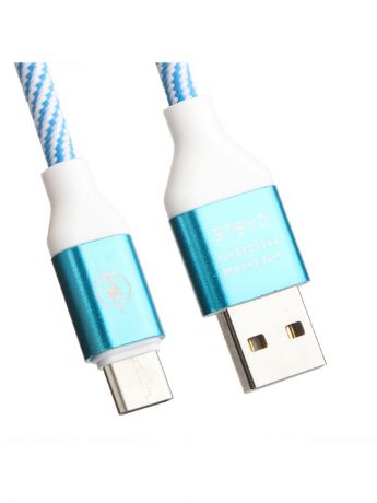 Кабели Liberty Project Кабель USB "LP" USB Type-C "Волны" (голубой/белый/европакет)
