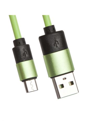 Кабели Liberty Project Кабель USB "LP" Micro USB круглый soft touch металлические разъемы (зеленый/европакет)