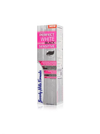 Зубные пасты Beverly Hills Formula Отбеливающая зубная паста для чувствительных зубов Perfect White Sensitive Black,130 гр.