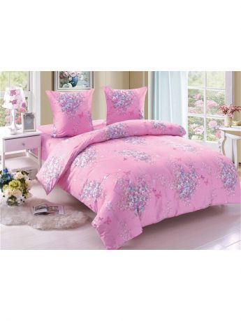 Постельное белье Amore Mio Комплект постельного белья Amore Mio из поплина Flora 2 - спальный