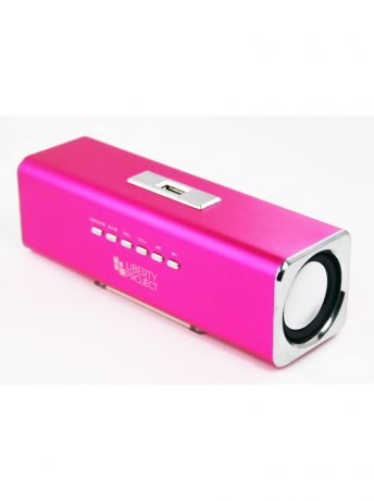 Колонки Liberty Project Колонки портативные "LP" K-101 Розовые (Металл+3,5 мм+USB+microSD+заменяемый АКБ+FM радио) (коробка)