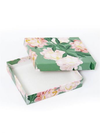 Подарочные коробки VELD-CO Коробка картонная, набор из 4 шт. 12.5х10.5х2.5 см. Ароматные пионы