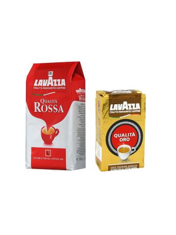 Кофе Lavazza Rossa зерно 500гр и oro молотый