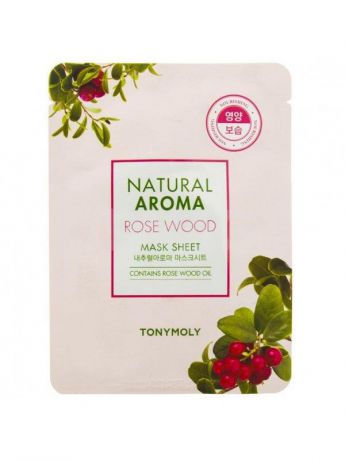 Тканевые маски и патчи Tony Moly TONY MOLY NATURAL AROMA Тканевая маска для лица(роза), 21мл