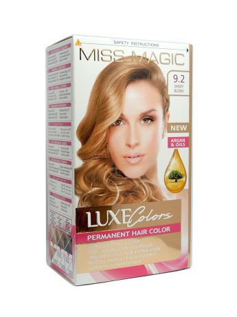 Краски для волос Miss Magic Стойкая краска для волос MISS MAGIC LUXE COLORS 9.2, темнопесочный 108г.