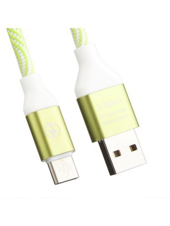 Кабели Liberty Project Кабель USB "LP" USB Type-C "Волны" (зеленый/белый/европакет)