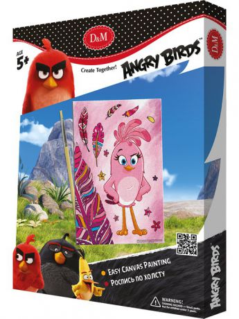 Наборы для поделок Делай с мамой Роспись по холсту "Стелла" 18x24 см Angry Birds