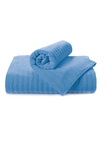 Полотенца банные Aquarelle Полотенце для лица, 50*90см, Коллекция Волна цвет спокойный синий