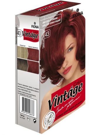 Краски для волос Fiona Крем-краска Гранатово-красн. FIONA Vintage Color 8043