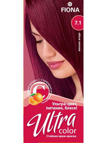 Краски для волос Fiona Крем-краска 2071 FIONA Ultra Color Винная ягода 2 шт в пакете
