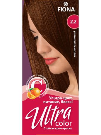 Краски для волос Fiona Крем-краска 2022 FIONA Ultra Color Светло-каштановый 2 шт в пакете