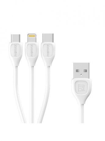 Кабели REMAX Usb 3 в 1 Iphone 5/microUSB/Type-C Remax White