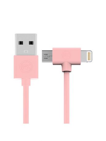 Кабели REMAX Usb Apple iPhone 5 / micro USB WK Axe Pink 1m