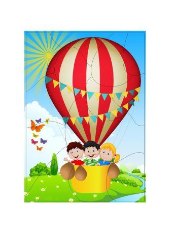 В страну знаний на воздушном шаре. Пазл "воздушный шар". Пазлы с воздушными шарами. Воздушный шар пазл для малышей. Разрезной воздушный шар.
