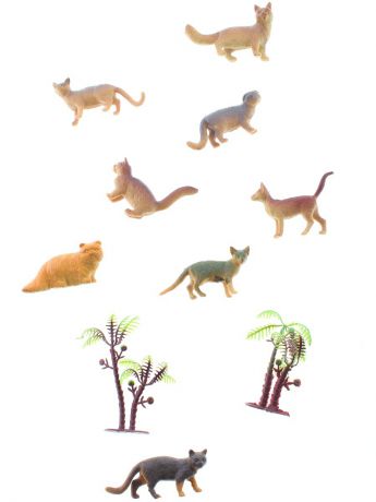 Фигурки-игрушки Радужки Набор животных из 10-и предметов, "Кошки"