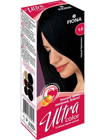 Краски для волос Fiona Крем-краска 2010 FIONA Ultra Color Черный брилиант 2 шт в пакете