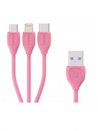 Кабели REMAX Usb 3 в 1 Iphone 5/microUSB/Type-C Remax Pink