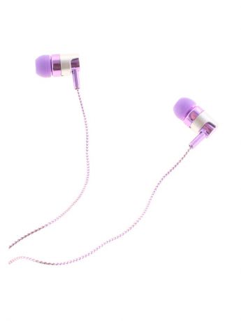 Аудио наушники MIA PRO Наушники вставные с микрофоном и кнопкой ответа для iPhone, Samsung и др., цвет: фиолетовые