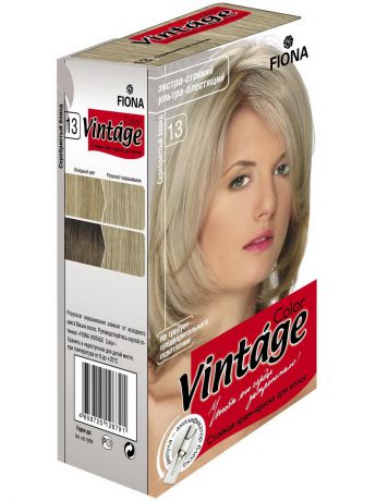 Краски для волос Fiona Крем-краска Серебристый блонд FIONA Vintage Color 8013