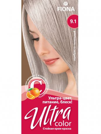 Краски для волос Fiona Крем-краска 2091 FIONA Ultra Color Серебристо-пепельный 2 шт в пакете