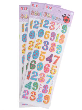 Наклейки детские Радужки Наклейки "Цифры", набор из 3-х шт.