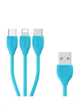 Кабели REMAX Usb 3 в 1 Iphone 5/microUSB/Type-C Remax Blue