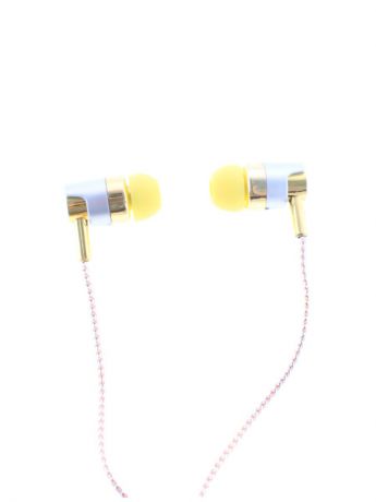 Аудио наушники MIA PRO Наушники вставные с микрофоном и кнопкой ответа для iPhone, Samsung и др., цвет: золотой