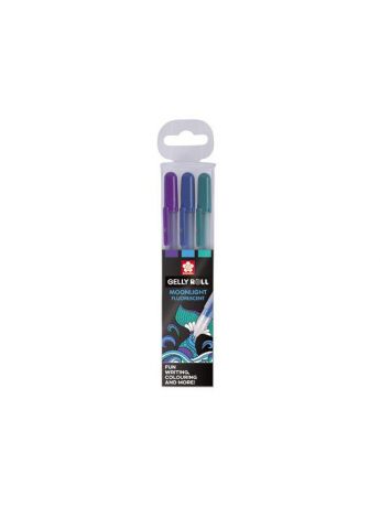 Ручки Sakura Набор гелевых ручек Moonlight Океан 3цв: фиолетовый синий зеленый