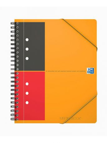 Тетради Oxford. Бизнес-тетрадь International MeetingBook A5+ 80л линейка папка с 3 клапанами спираль пластико