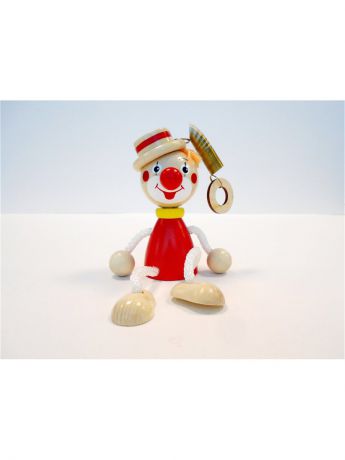 Игрушки-подвески Taowa Игрушка подвеска на пружине - Клоун в шляпе - красный