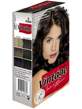 Краски для волос Fiona Крем-краска Темно- русый FIONA Vintage Color 8052