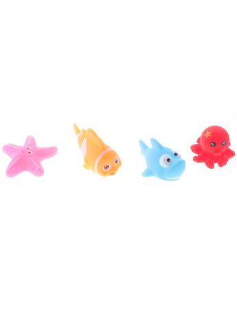 Игрушки для ванной Радужки Набор для купания из 3-х предметов "Морские животные"