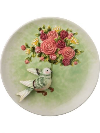 Тарелки декоративные Lefard Декоративная тарелка "Куст роз и птица" 200мм