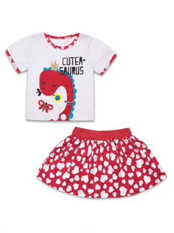 Комплекты нательные для малышей Апрель Комплект: футболка, юбка "Агустиния"