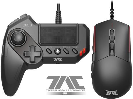 Мышь Hori T.A.C. Grip проводная оптическая игровая + геймпад  для PS4 / PS3 / PC