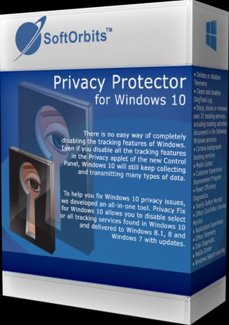 SoftOrbits Privacy Protector for Windows 10 (Отключение слежки для Windows 10) (Цифровая версия)